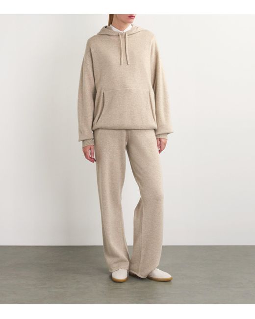 Harrods Natural Cashmere Wide-Leg Sweatpants