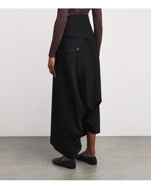 Issey Miyake Black Cotton-Blend Simple Ensemble Trousers