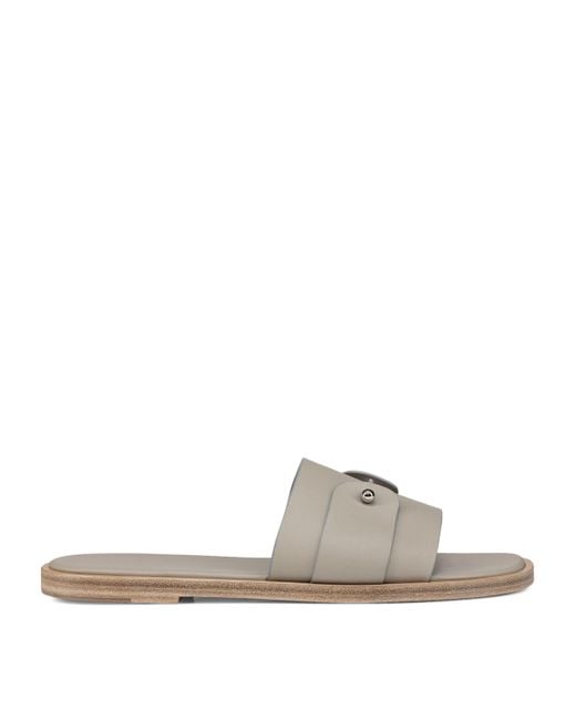Christian Louboutin White Chambelimule Leather Sandals for men