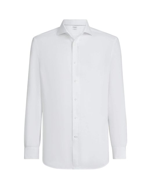 Brunello Cucinelli White Linen Shirt for men