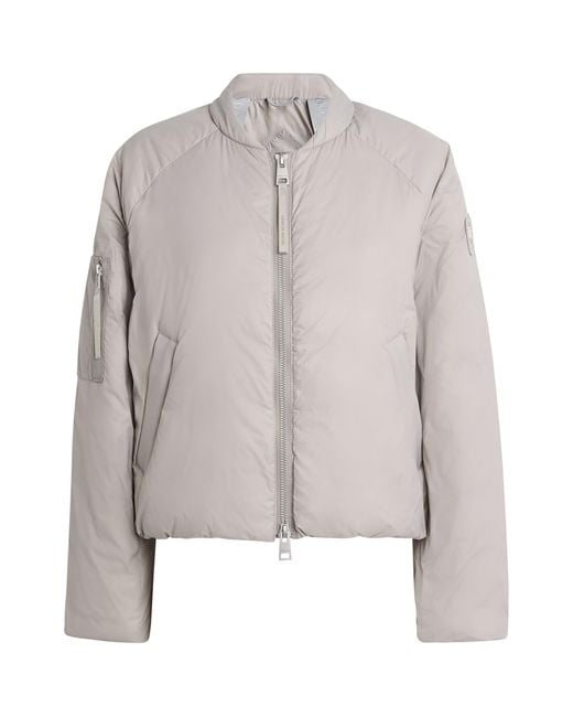 Canada Goose Gray Down Elba Bomber Jacket