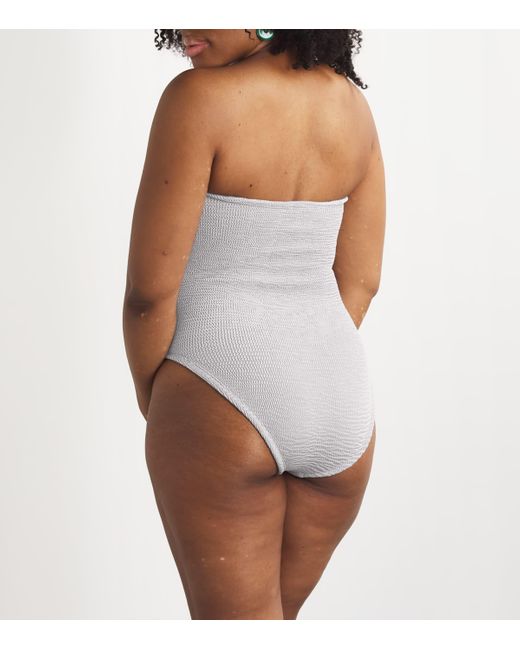 Hunza G Gray Metallic Brooke Swimsuit