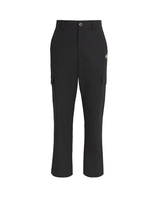 Moose Knuckles Black Cotton-Blend Cargo Trousers for men