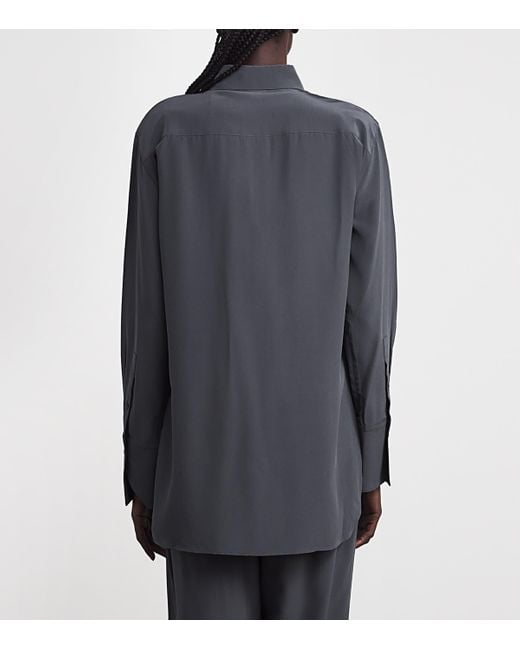 Joseph Blue Silk Crepe De Chine Joe Blouse