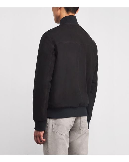 Brioni Black Wool Bomber Jacket for men