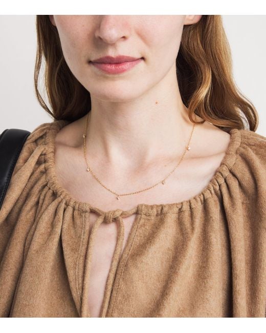 Harrods Metallic And Diamond Necklace