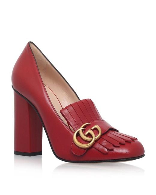 Gucci Marmont Court Shoes 105 in Red | Lyst