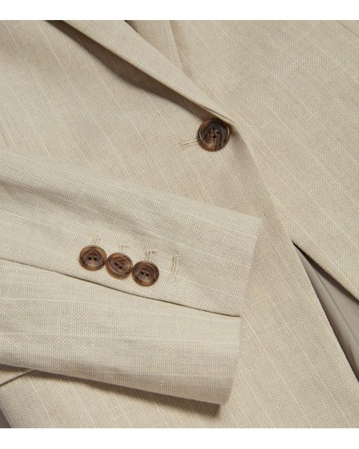 Theory Natural Linen-Blend Slim Blazer