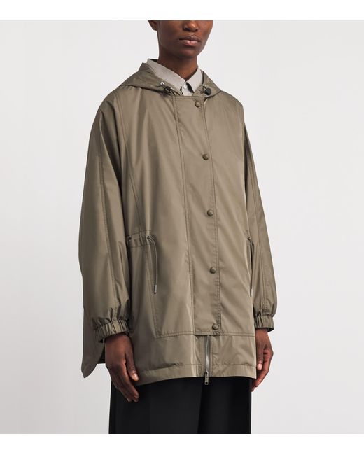 Yves Salomon Brown Waterproof Technical Parka