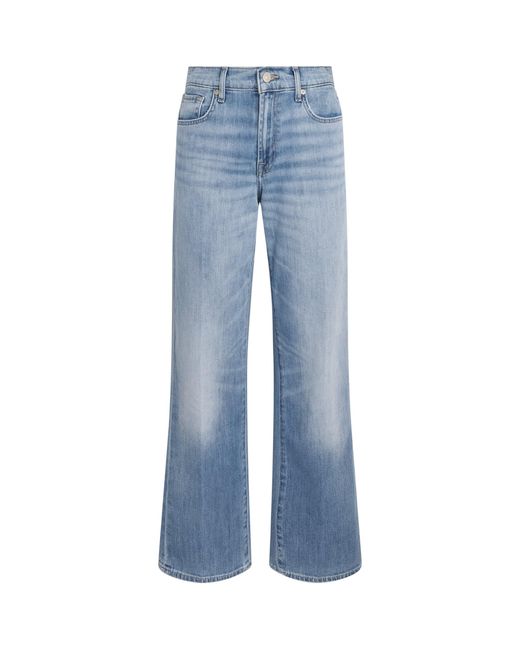 7 For All Mankind Blue Stovepipe Straight Jeans