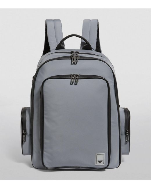 Emporio Armani Gray Nylon Backpack for men