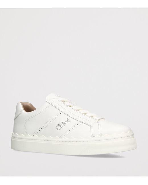 Chloé White Leather Lauren Sneakers