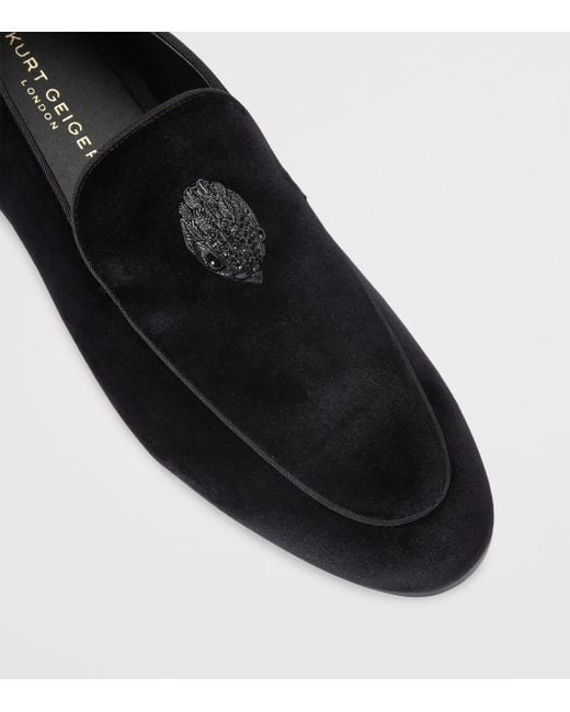 Kurt Geiger Black Velvet Hugh 2 Loafers for men
