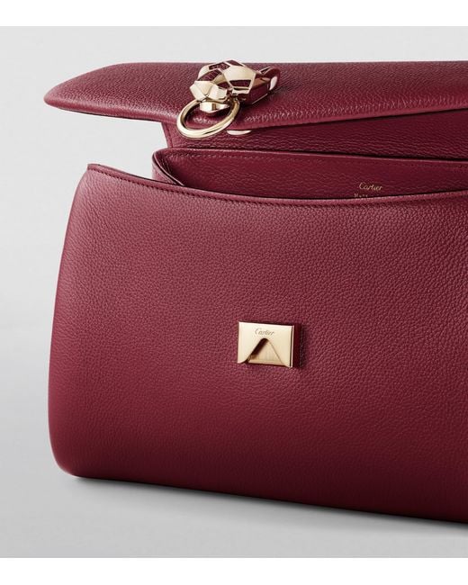 Cartier Red Small Leather Panthère De Shoulder Bag