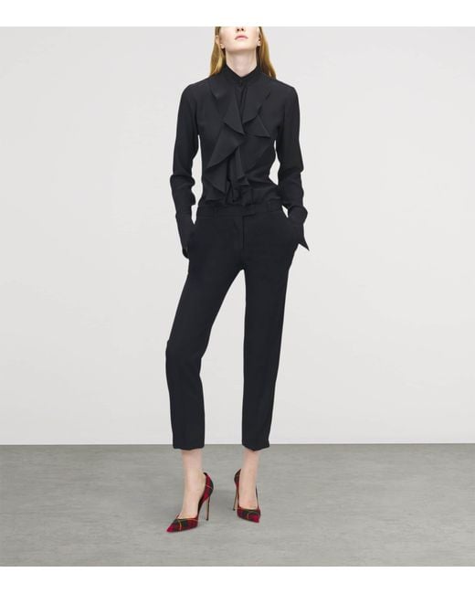 McQueen Blue Cropped Trousers