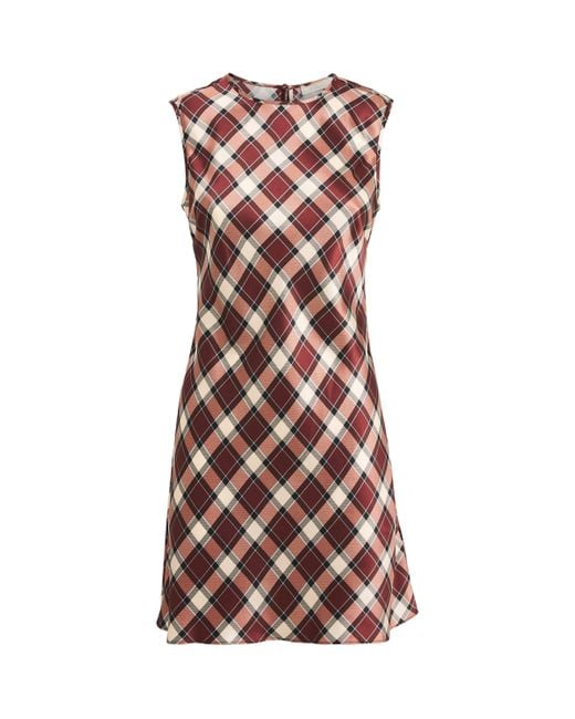 Doen Red Silk Alamere Mini Dress