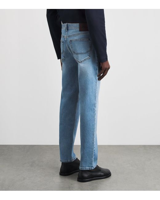 Brioni Blue Merano Straight Jeans for men
