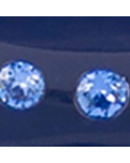 Alexandre De Paris Blue Plated Crystal-Embellished Claw Hair Clip