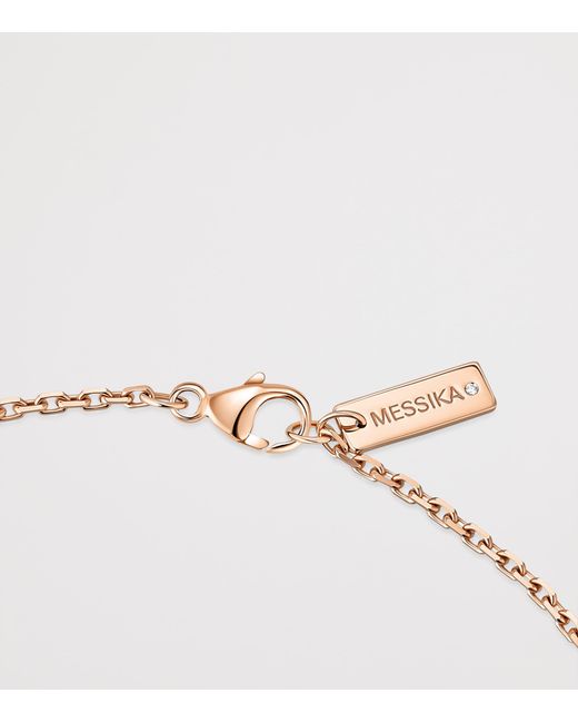 Messika Metallic Moderniste And Diamond Tie Necklace