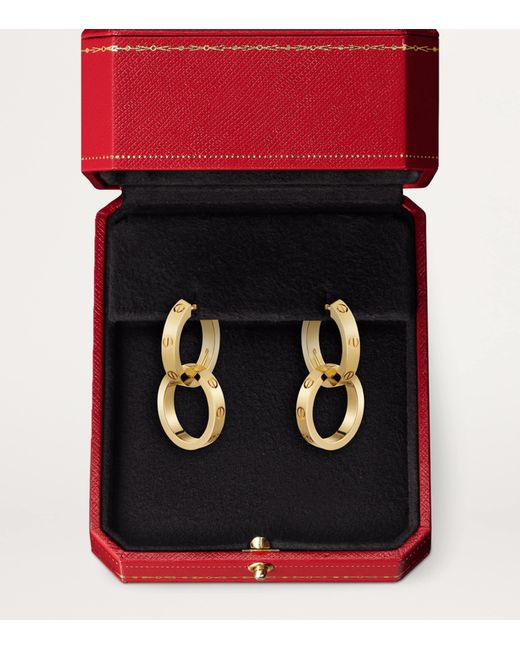 Cartier Metallic Love Double Hoop Earrings