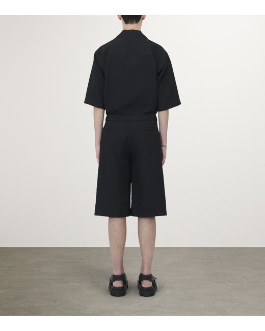 McQueen Blue Skull-Detail Shorts for men