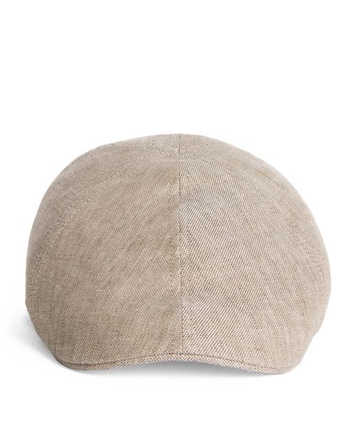 Stetson Natural Linen Texas Flat Cap for men