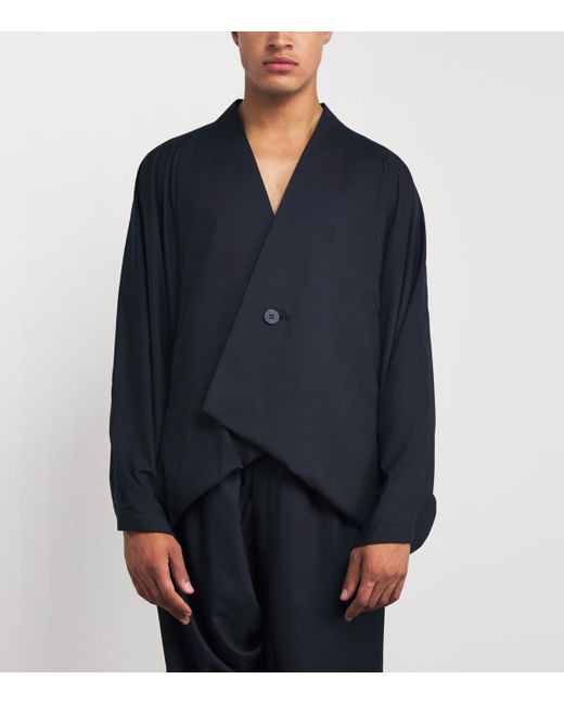 Issey Miyake Blue Swing Trapeze Jacket for men