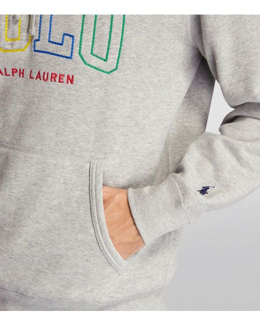 Polo Ralph Lauren Gray Logo Hoodie for men