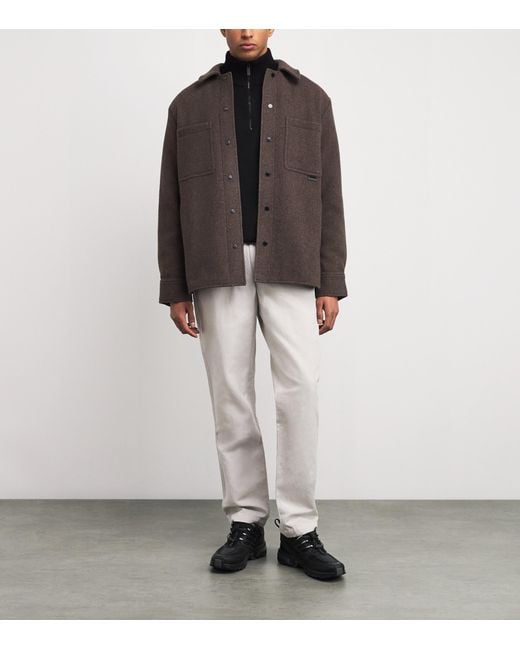 Canada Goose Gray Wool-Blend Atkinson Overshirt for men