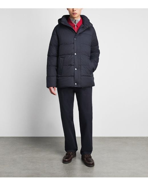 Barbour Blue Emble Puffer Jacket for men