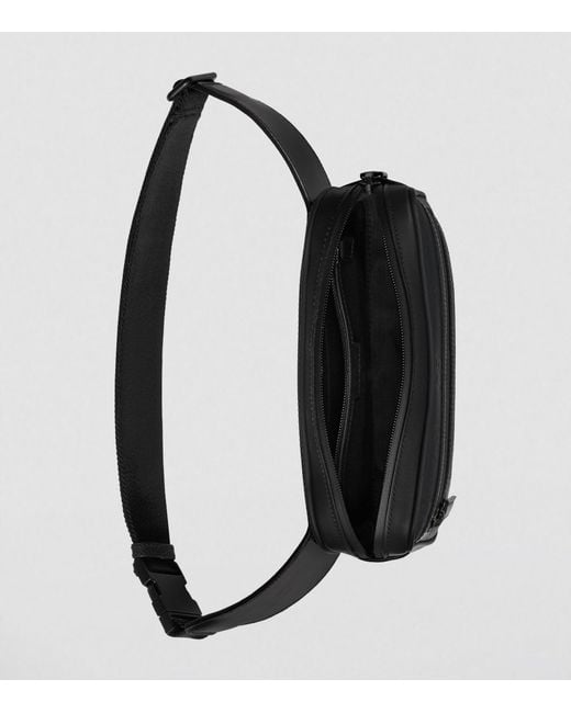 Gucci Black Leather Gg Belt Bag for men