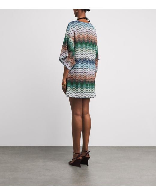 Missoni Green Chevron Mini Kaftan
