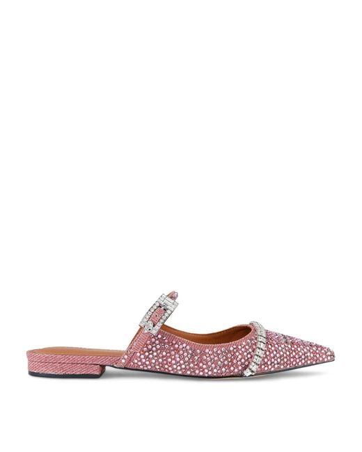 Kurt Geiger Pink Embellished Strass Flat Mules