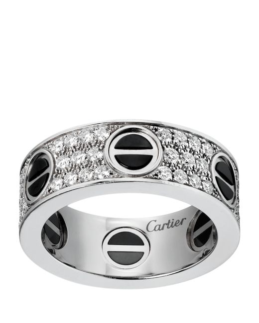 Cartier Metallic Diamond And Ceramic Love Ring
