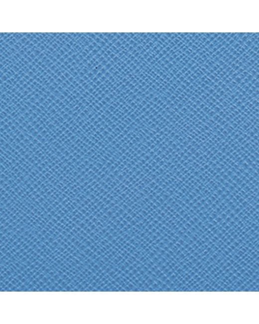 Smythson Blue Panama Leather Slim Pouch for men