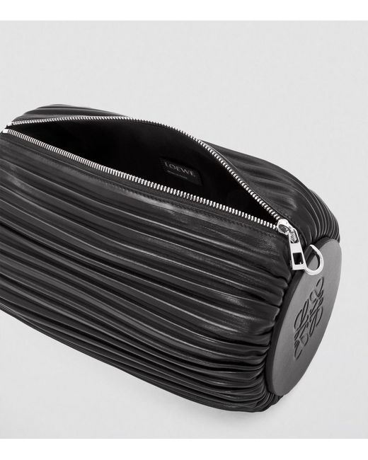 Loewe Black Large Leather Bracelet Pouch