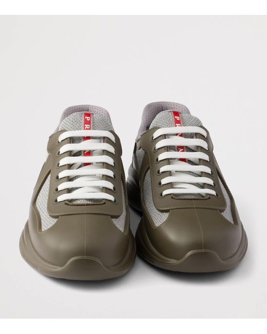Prada Green Rubber America's Cup Sneakers for men