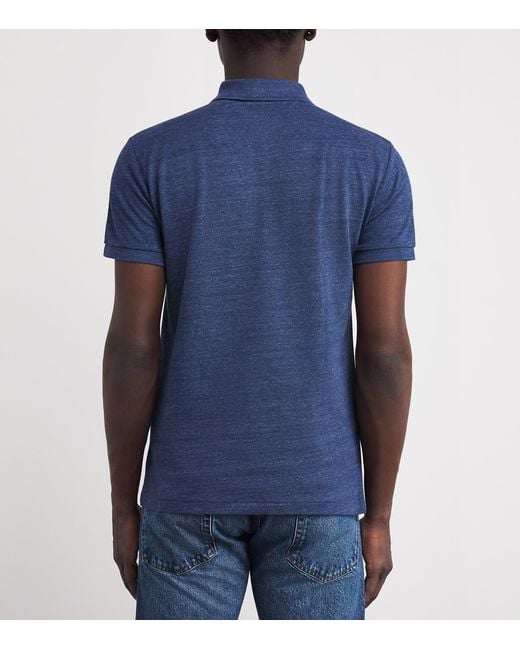 Polo Ralph Lauren Blue Cotton Mesh Slim-Fit Polo Shirt for men