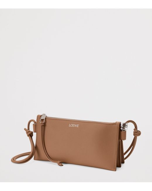 Loewe Brown Leather Joya Pouch