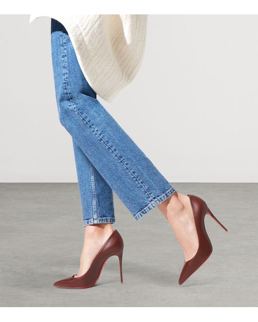 Christian Louboutin Red Kate Leather Pumps 100