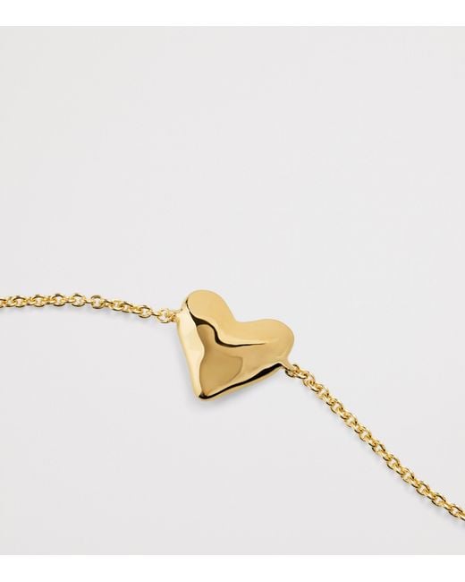 Monica Vinader Metallic Vermeil Heart Chain Bracelet