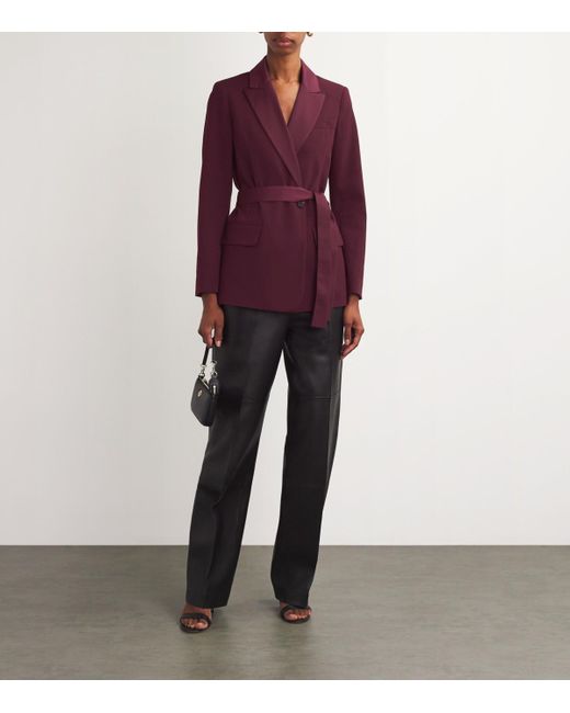 Claudie Pierlot Purple Belted Blazer