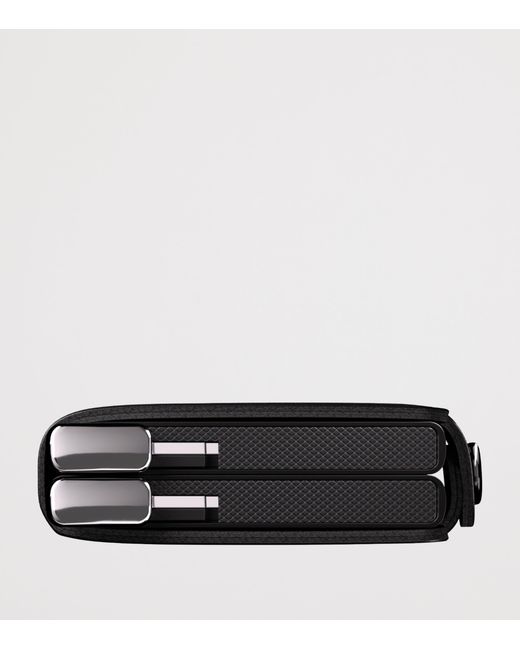 Secrid Black Embossed Leather Lines Twinwallet for men