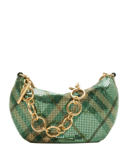 Burberry Green Chainmail Shoulder Bag