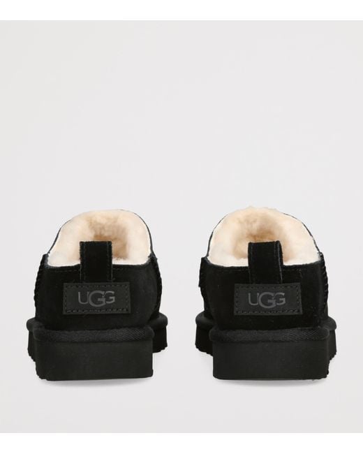 Ugg Black Suede Classic Micro Boots
