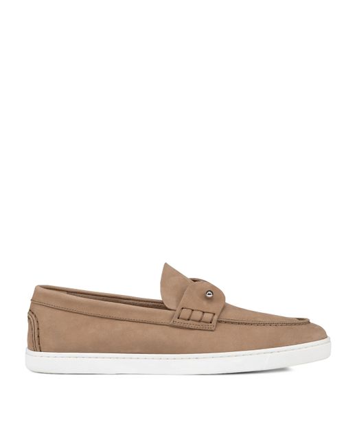 Christian Louboutin Brown Chambeliboat Suede Loafers for men