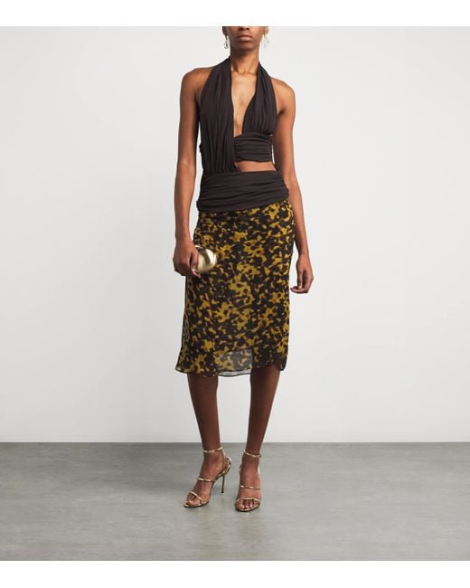 Christopher Esber Black Jersey Draped Cummerbund Top