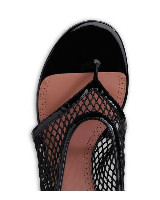 Alaïa Black Fishnet Sandals 55