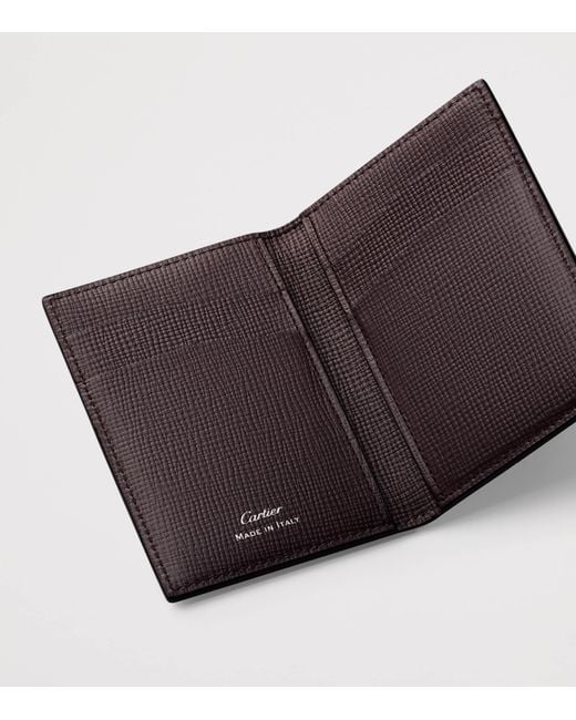 Cartier Purple Leather Losange Card Holder for men