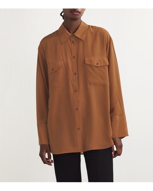 Alice + Olivia Brown Finely Utility Shirt